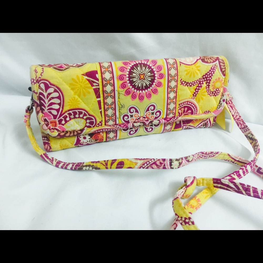 Vera Bradley Pink/Yellow Crossbody Wallet (SOLD)!